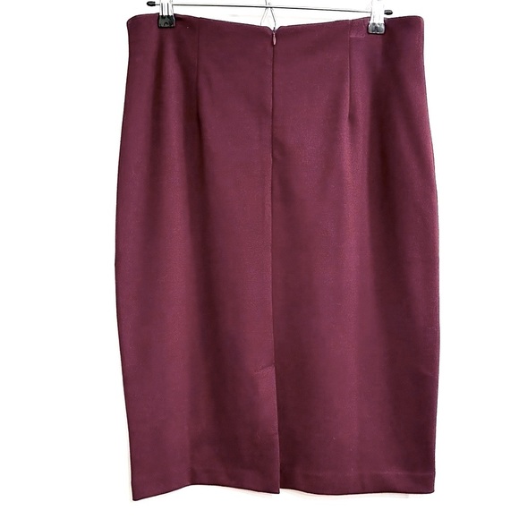 EUC Philosophy Burgundy Classic Pencil Skirt - Picture 3 of 3